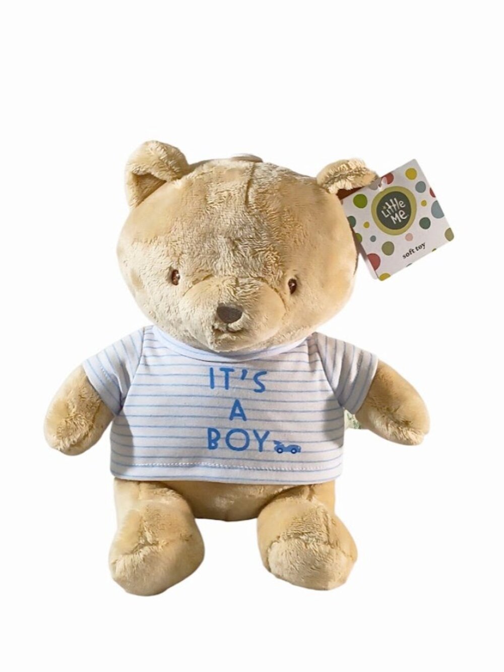 Little Me It's A Boy Teddy Bear Lovey Plush Stuffed Beanbag Toy 9" NEW
